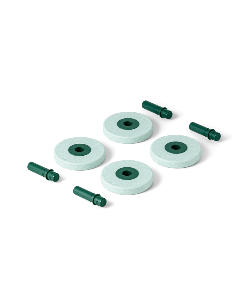 MODU foam wheels in Ocean Mint Forest Green. Use for baby walkers and stable ride-ons for babies and toddlers.