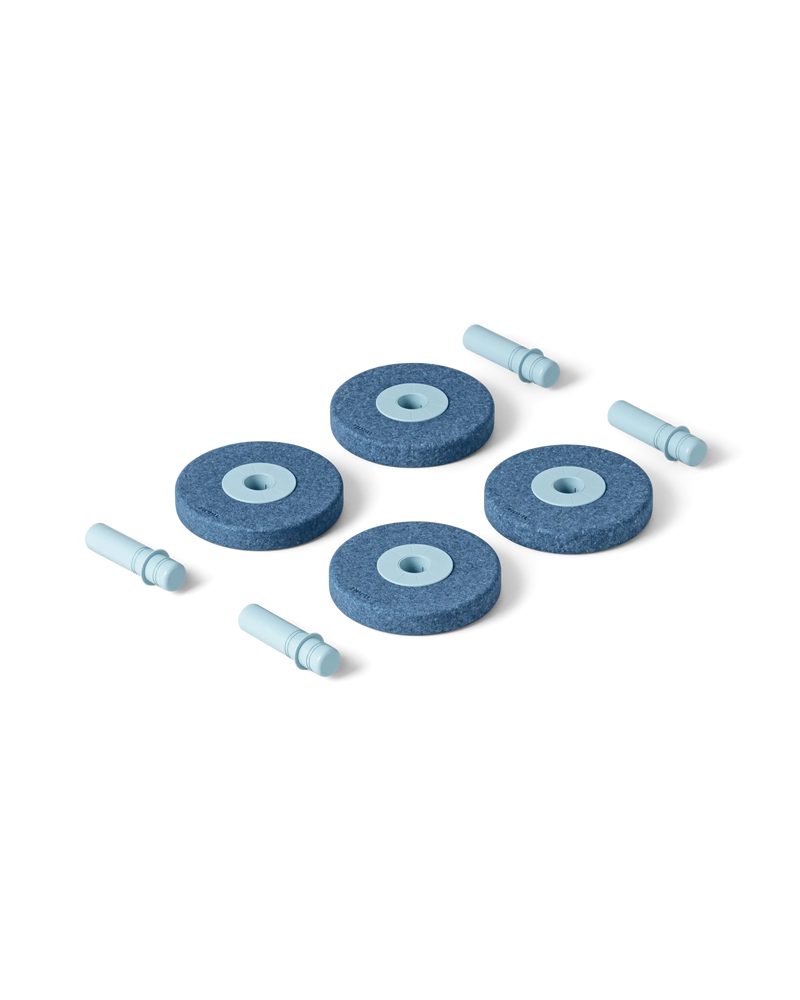 MODU foam wheels in Deep Blue Sky Blue. Use for baby walkers and stable ride-ons for babies and toddlers.