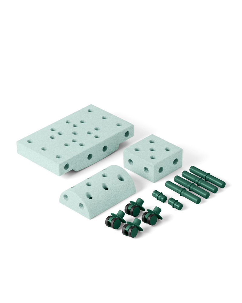 MODU Curiosity Set in Ocean Mint Forest Green content.