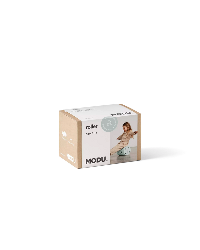 MODU Roller in Ocean Mint Forest Green packaging.