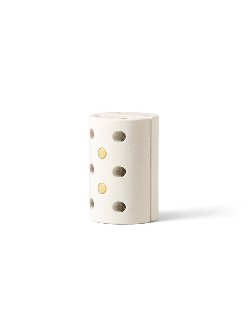 A sand grey MODU Kids' Stool displayed on a clean white background.