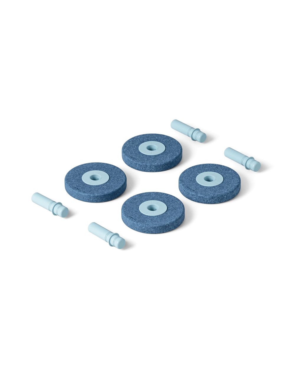 MODU foam wheels in Deep Blue Sky Blue. Use for baby walkers and stable ride-ons for babies and toddlers.