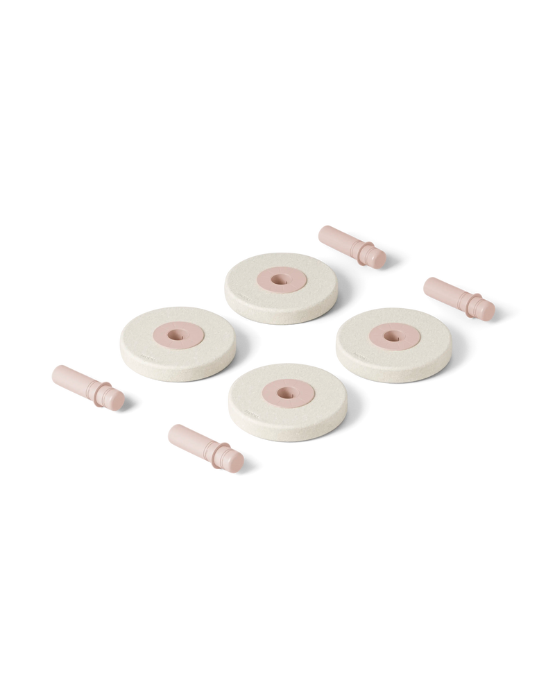 MODU foam wheels in Sand Grey Soft Rose. Use for baby walkers and stable ride-ons for babies and toddlers