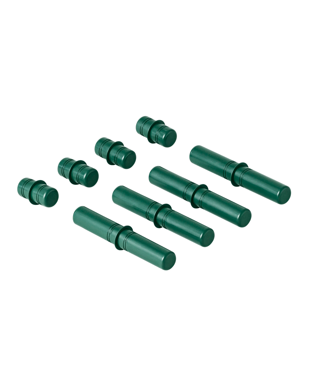 MODU connector pegs in Forest Green. Life-sized building toy for open-ended active play