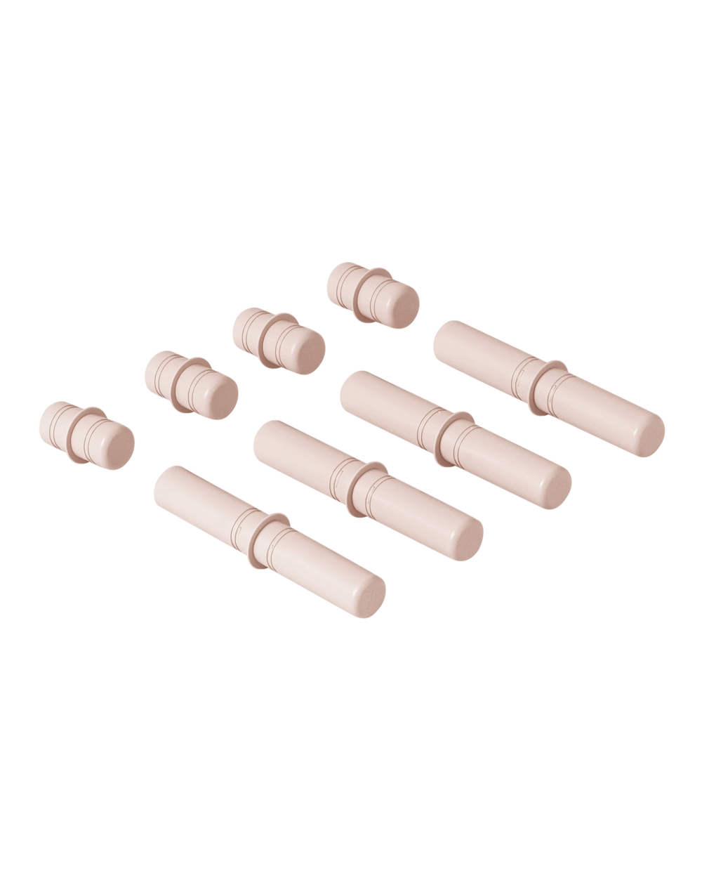 MODU connector pegs in Soft Rose. Life-sized building toy for open-ended active play
