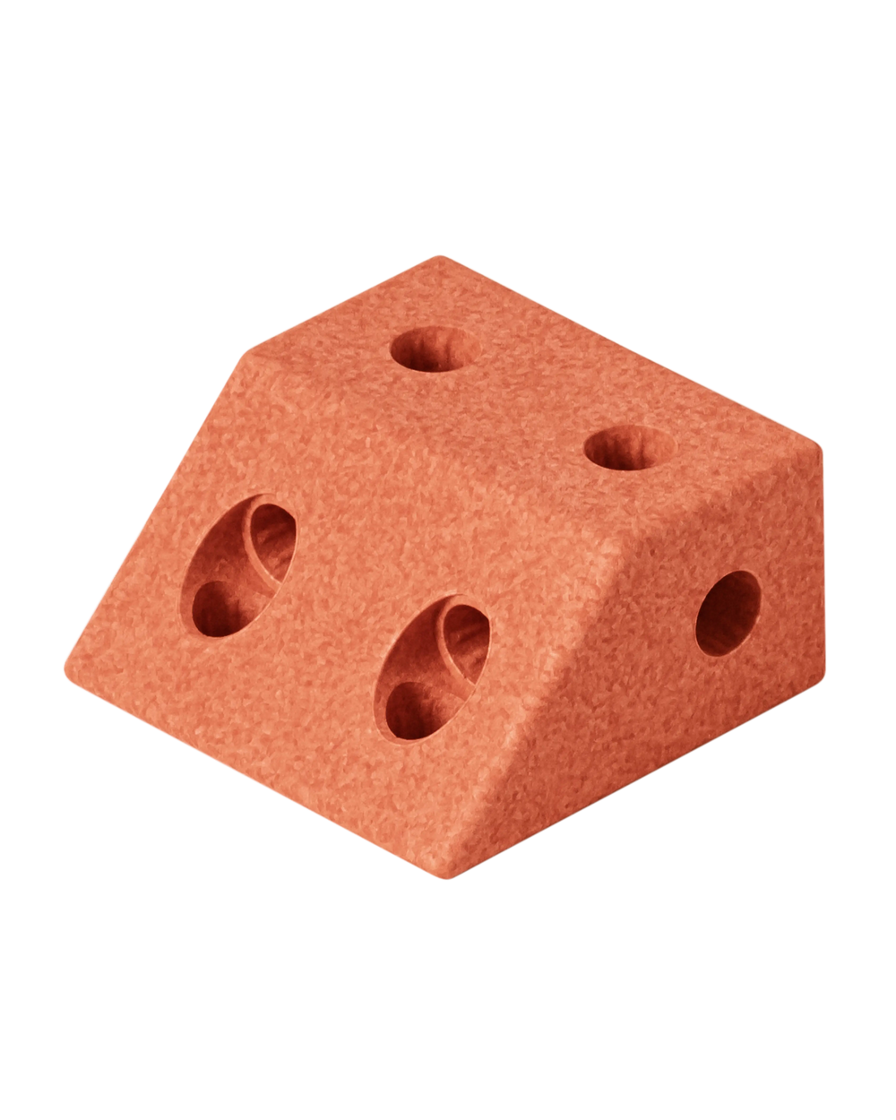 MODU angle block in Burnt Orange. Life-sized building toy for open-ended active play.