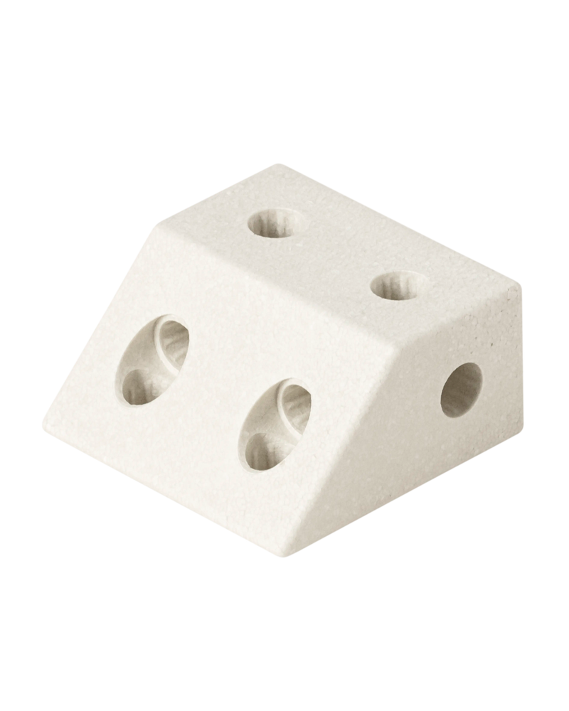 Bloc d'angle MODU couleur gris sable. Jeu de construction grandeur nature pour un jeu actif et libre.
