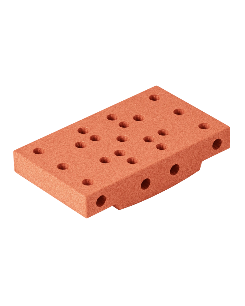 MODU base block in Burnt Orange. Life-sized building toy for open-ended active play.