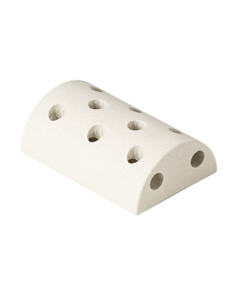 MODU round block in Sand Grey. Life-sized building toy for open-ended active play.