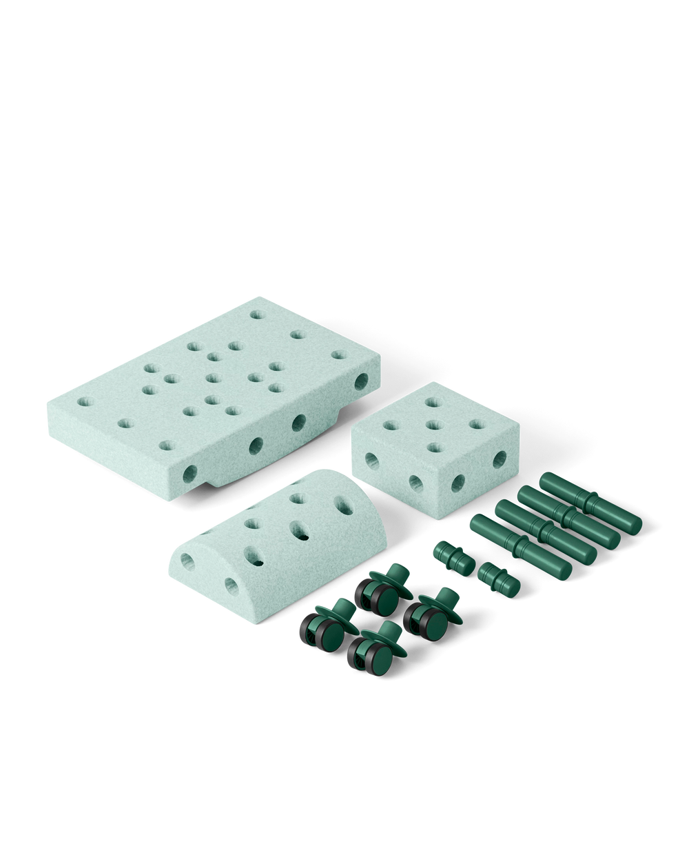 MODU Curiosity Set in Ocean Mint Forest Green content.