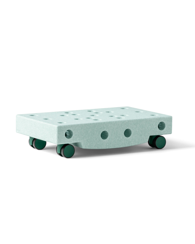 MODU Scooter Board in Ocean Mint Forest Green. Encourages motor skill development. Use for tummy time or as a balance board.